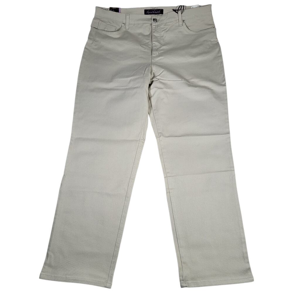 Gloria Vanderbilt Amanda Jeans Women's 18 Short Beige High Rise Straight Leg NWT